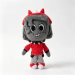 Red Horned Plush Horror Game Character Stuffed Doll