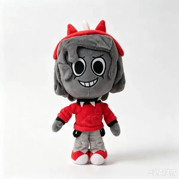 Red Horned Plush Horror Game Character Stuffed Doll