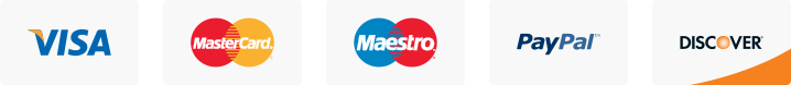 Visa, Mastercard, PayPal